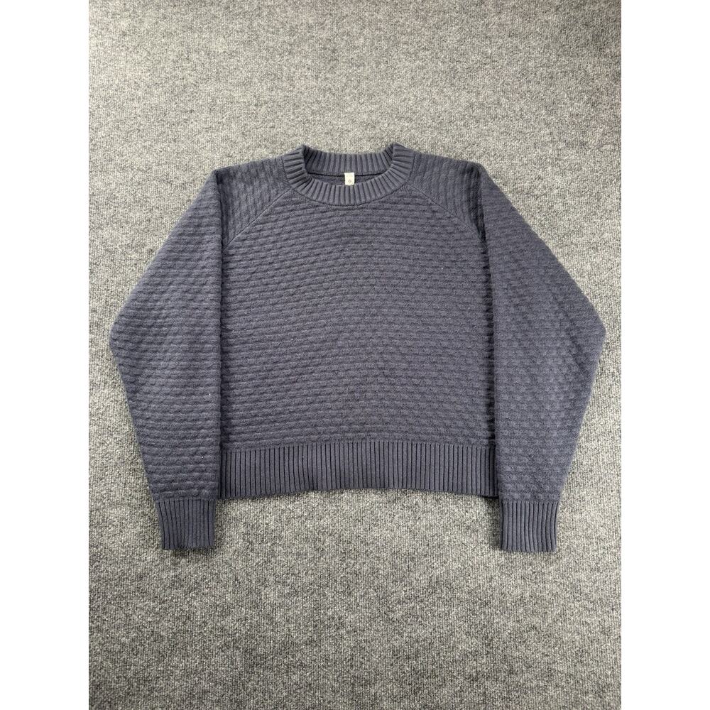 Lululemon Heavyweight Tight Knit Crew Sweater Size Women’s XL Navy Blue